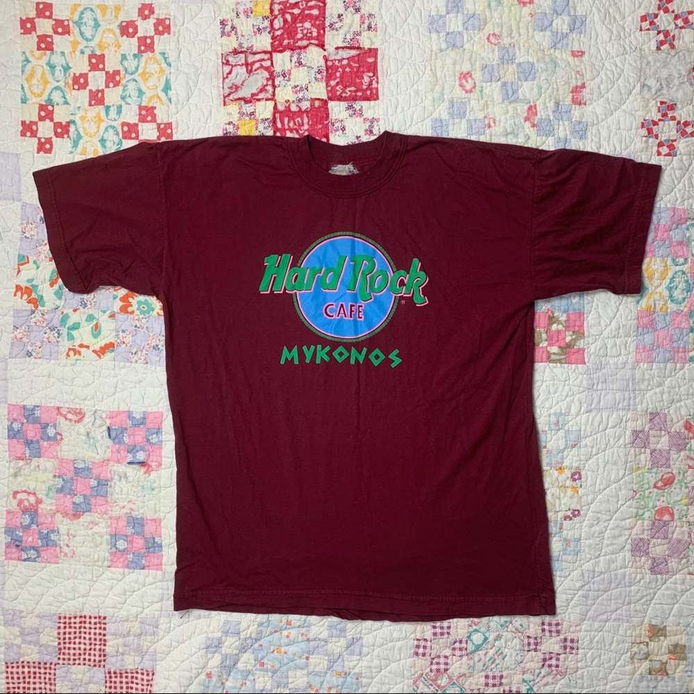 VINTAGE 90s HARD ROCK CAFE MYKONOS GREECE T SHIRT